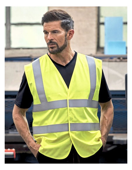 YOK-HVW100ASFR-Hi-Vis Anti-Static Flame Retardant Waistcoat 2
